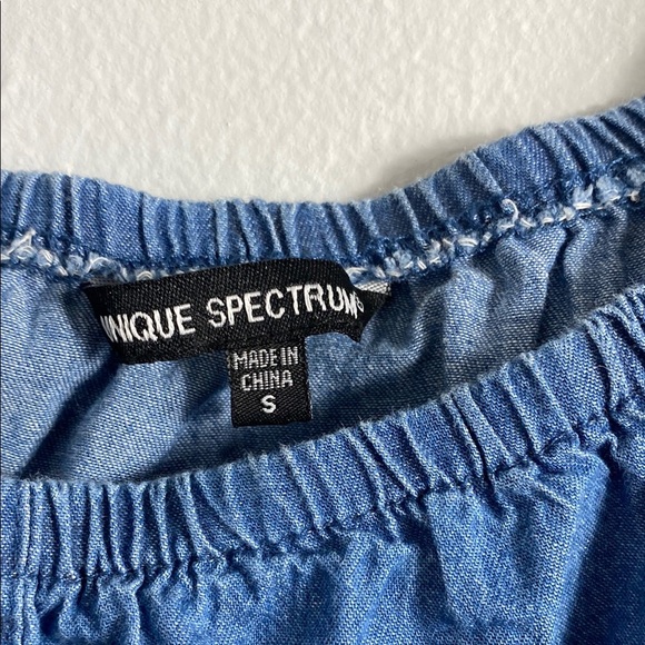 Blue Puff Sleeve Blouse with Embellished Details unique spectrum - Picture 3 of 7